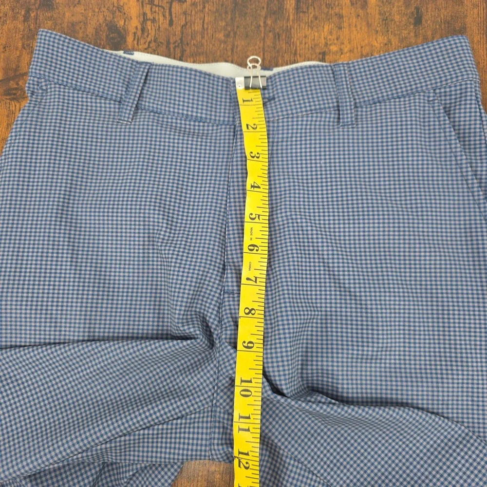 Adidas Ultimate365 Golf Shorts Mens 30 Blue‎ Gingham Plaid Stretch Performance